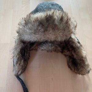 Faux Fur Lined Trapper Hat sm